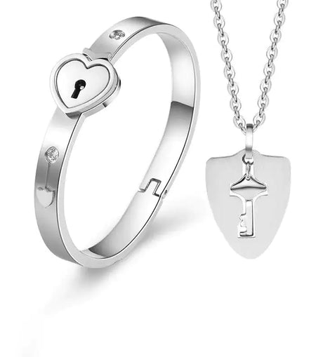 Verbundene Liebe Set: Halskette & Armband